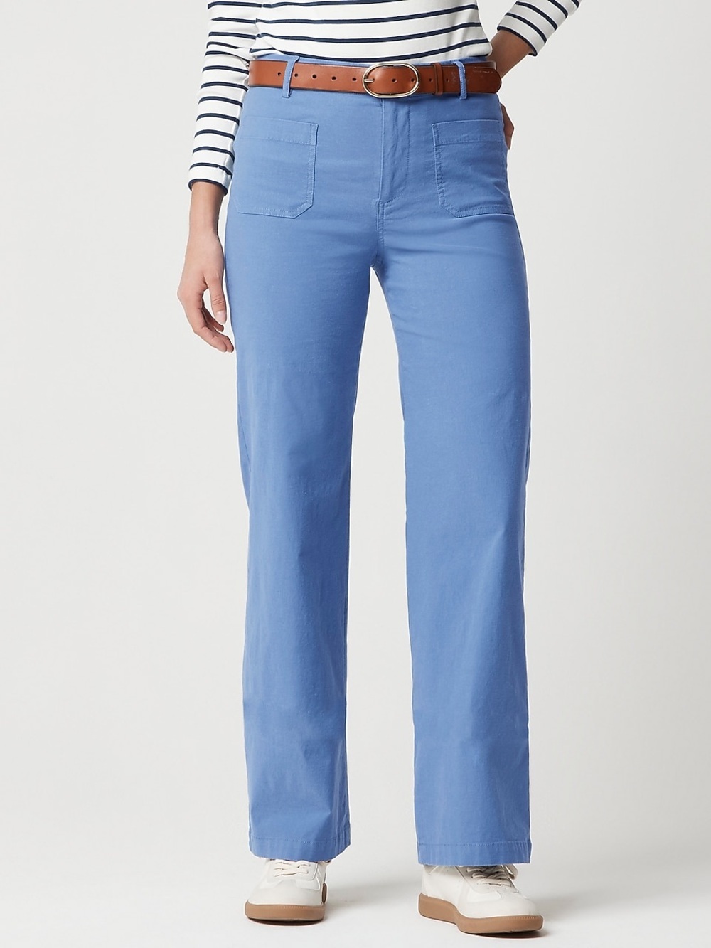 J crew blue Petite Lizzie wide-leg pant